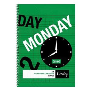 Picture of Attendance Register 36 Page Board Cover Wire Bound