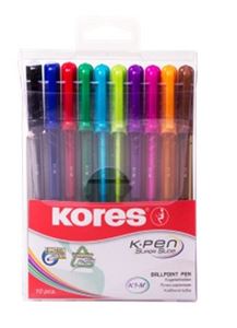 Picture of KORES SET OF 10 BALLPOINT MIXED COLOURS 37150