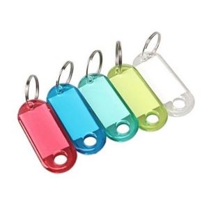 Picture of Plastic tag keyring with metal ring